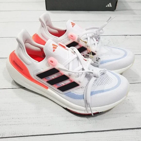 adidas | Shoes | Adidas Ultraboost Light W Womens Running Shoes Sz 9 White  Black Solar Red Hq6353 | Poshmark